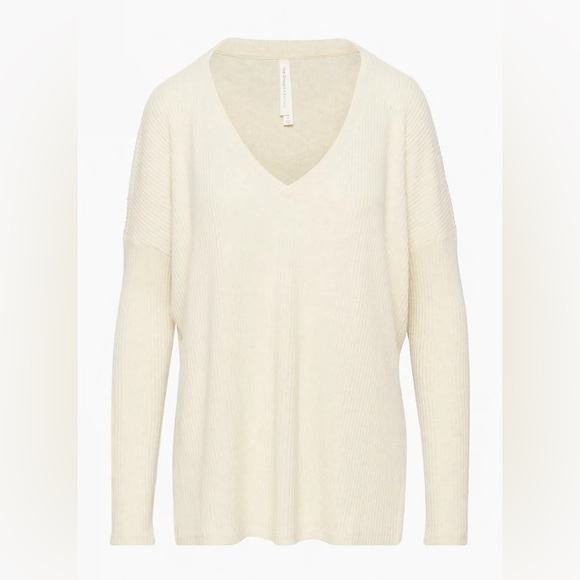 Aritzia The Group by Babaton Traverse Long-sleeve Heather Tan - Size 1 (Small) - Picture 4 of 4